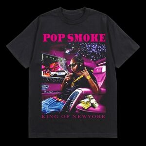 NWT Pop Smoke X Faith King NY T-Shirt (Black/Multi) - VLONE
